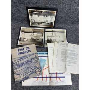 Vintage Pure Oil Company Gas & Oil Advertising Lot Photos Documents Brochures
